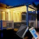 Гирлянда на солнечной батарее Штора 3х2м,180LED + Пульт, Теплый белый
