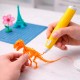 3D ручка принтер від мережі+3 стержня +2 фігурки, Жовтий