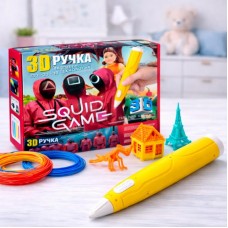 3D ручка принтер від мережі +3 стержня, Жовтий
