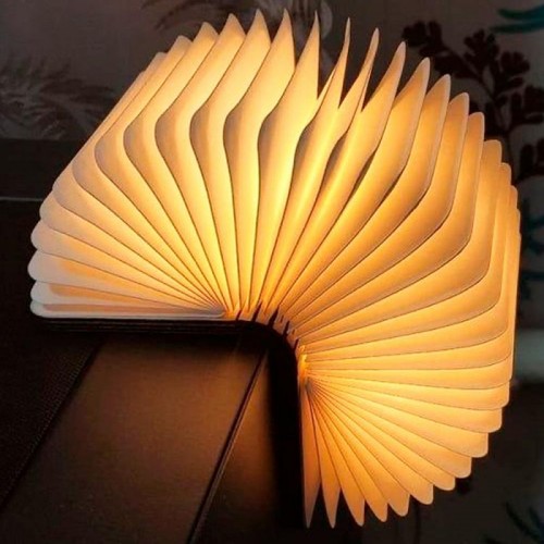 Аккумуляторная настольная лампа-книга, USB