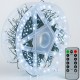 Гирлянда от сети, Мишура, 30м, + пульт, зеленый провод, XMAS, Холодный белый