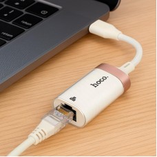 Мережевий адаптер Type-C to RJ45 (LAN) 100 Мбіт/с Hoco UA41B