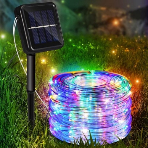 Гірлянда Дюралайт на сонячній батареї, 20м, 200LED, Різнокольорова