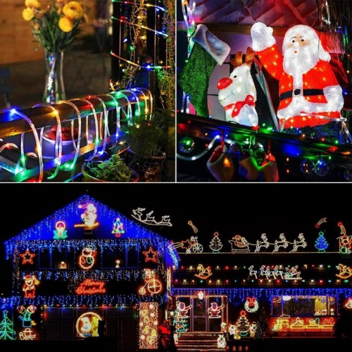 Гірлянда Дюралайт на сонячній батареї, 20м, 200LED, Різнокольорова