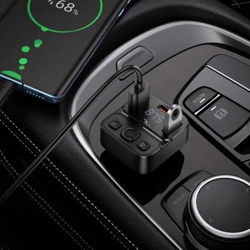 Автомобільний FM-трансмітер 35 Вт, USB, Type-C, Hoco E87 Автомобільний FM-трансмітер 35 Вт, USB, Type-C, Hoco E87