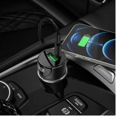 Автомобільний зарядний пристрій 38W, PD20W + QC3,0, дисплей, Hoco Z42