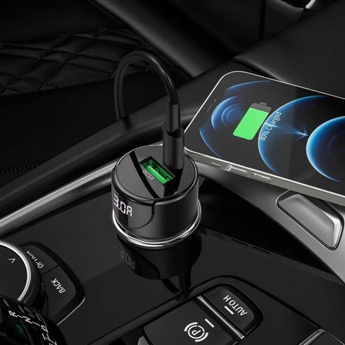 Автомобільний зарядний пристрій 38W, PD20W + QC3,0, дисплей, Hoco Z42 Автомобільний зарядний пристрій 38W, PD20W + QC3,0, дисплей, Hoco Z42