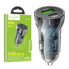 Автомобільний зарядний пристрій PD30W+QC3,0, Hoco Z47A