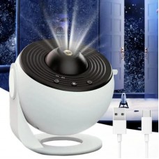 Проектор зоряного неба з обертанням на 360° і 19 картриджами від USB