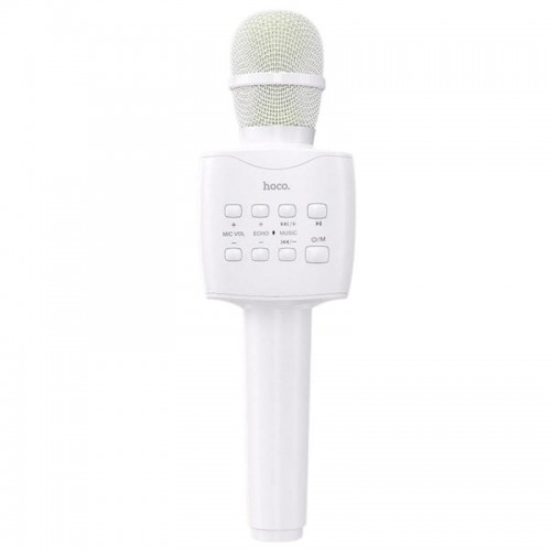 Мікрофон з караоке, Bluetooth, AUX, 1200 мАг, Hoco BK5 Cantando, Білий