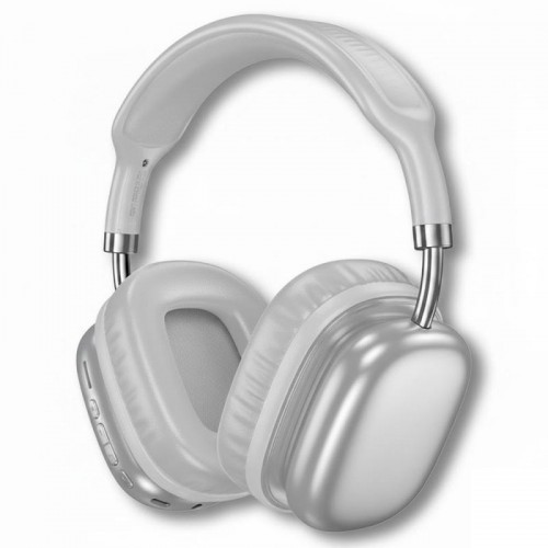 Бездротові навушники з мікрофоном, Bluetooth, AUX, 400 mAh, Hoco W52, Сріблясті