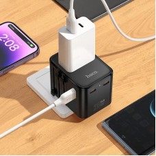 Универсальное зарядное устройство 2500W с двумя Type-C портами для всех стандартов вилок