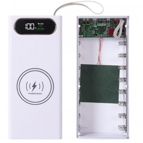 Корпус повербанка под 16х18650, 22.5+15W, L16, Белый