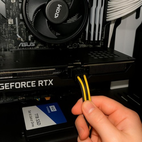 Кабель ATX 6-pin на 2x(6+2)-pin Splitter 25см папа-папа Кабель ATX 6-pin на 2x(6+2)-pin Splitter 25см папа-папа