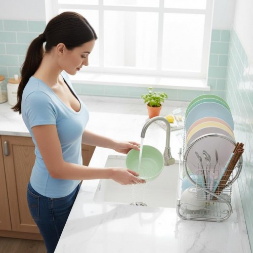Стійка для зберігання посуду 410х115х260 мм, Kitchen Storage Rack Стійка для зберігання посуду 410х115х260 мм, Kitchen Storage Rack