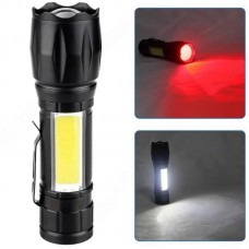 Акумуляторний ліхтар ручний XPE+COB, USB, WN-601