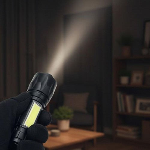 Акумуляторний ліхтар ручний XPE+COB, USB, WN-601 Акумуляторний ліхтар ручний XPE+COB, USB, WN-601