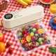 Вакуумний пакувальник для продуктів від USB, 5 пакетів + 3 насадки, Білий