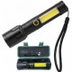 Акумуляторний ліхтар із функцією Zoom, біле+червоне світло, USB, BL-536
