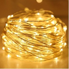 Гирлянда нить от сети, 100LED, Теплый белый