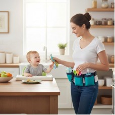 Органайзер на пояс для мам до 112 см, 4 кишені, Waist Diaper Bag