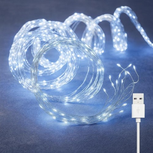 Гірлянда Кінський хвіст від USB, 2 м, 10 ниток, 200 LED, Білий