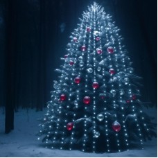 USB гірлянда Кінський хвіст 2м, 200 LED, 10 ниток, біла