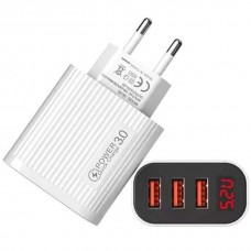 Мережевий адаптер 220В з 3 портами USB 3А Quick Charge 36-2S