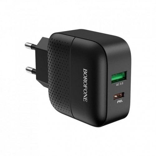 Зарядное устройство 220В, 3А, 18Вт, USBx1, Type-C, Borofone Premium BA46A