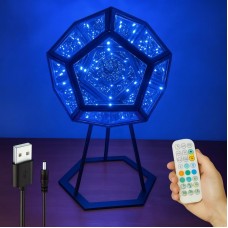 Світлодіодний 3D нічник Додекаедр, USB, 7 режимів + пульт ДУ