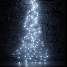 USB гірлянда Конячий хвіст 2м 200 LED біла, 20 ниток