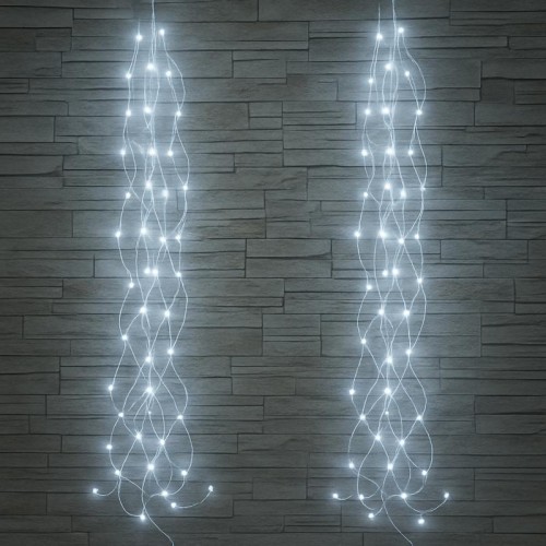 Гірлянда Кінський хвіст від USB, 2 м, 20 ниток, 200 LED, Білий
