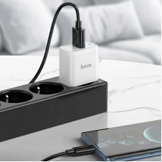 Мережевий зарядний пристрій 1xUSB, 18W, 3А, Hoco C140A, Білий