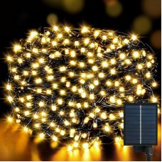 Гірлянда на сонячній батареї 50м 500LED теплий білий для дому