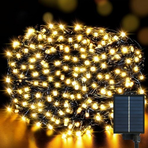 Гірлянда на сонячній батареї, 50м, 500LED, Теплий білий