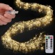 Гірлянда від USB, 5м, 1000LED, 20 ниток, Кінський хвіст + Пульт, Теплий білий