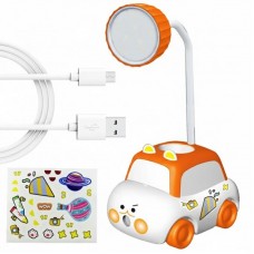 Детская настольная лампа с органайзером и точилкой для карандашей, USB, Оранжевый