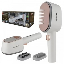 Ручний відпарювач для одягу 1500Вт + 2 насадки, Hoffmans HM-9054, Білий