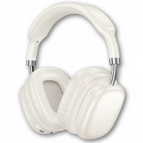 Бездротові навушники з мікрофоном, Bluetooth, AUX, 400 mAh, Hoco W52, Білі