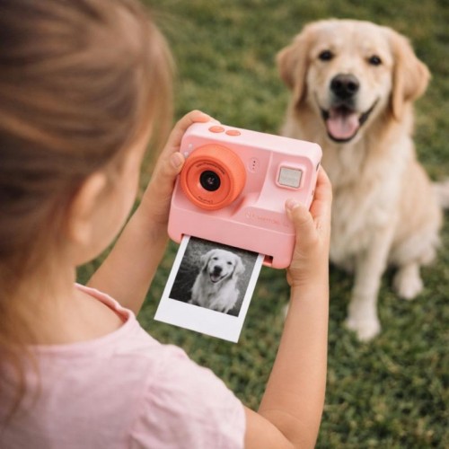 Дитячий фотоапарат миттєвого друку 12Мп, з підтримкою відео, Y708, Рожевий