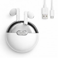 Бездротові навушники Bluetooth, 180 мАг, USB, TWS AKZ-S27, Білі
