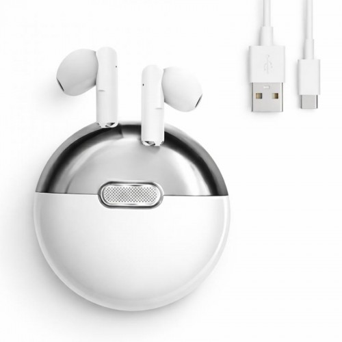 Беспроводные наушники Bluetooth, 180 мАч, USB, TWS AKZ-S27, Белые