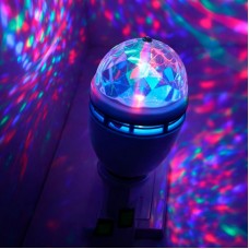 Дискотечна лампа LED RGB E27 обертається для вечірок