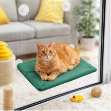 Лежанка для кота на окно 55x35см, Sunny Window Seat Cat Bed, Зеленый