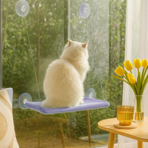 Лежанка для кота на окно 55x35см, Sunny Window Seat Cat Bed, Фиолетовый