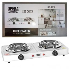 Электроплита спиральная 2 конфорки 2000Вт Hot Plate OP5713