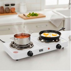 Електроплита спіральна 2 конфорки 2000Вт Hot Plate OP5713