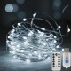 Гірлянда нитка Роса від USB, 20м, 200LED + пульт, Білий
