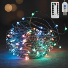 Світлодіодна гірлянда Роса USB 20м 200LED пульт мікс