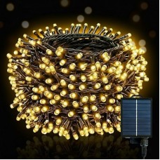 Гірлянда на сонячній батареї 100м 1000LED теплий білий